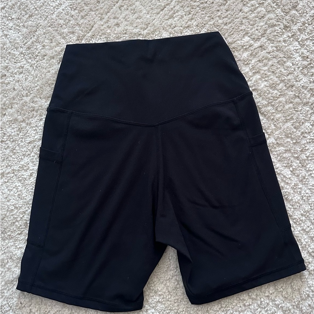 Women's Black High-Rise Bike Shorts